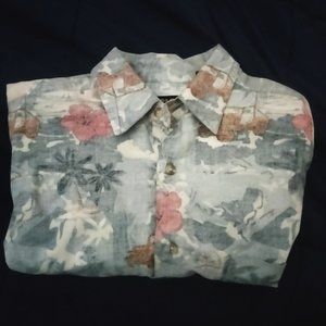 Multicolor Fade, button down hawaiian dress shirt